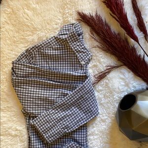 UNIQLO MEN’S SMALL GRAY GINGHAM WORK SHIRT